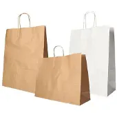 Papstar Papier-Tragetasche, 350 x 350 x 140 mm, braun