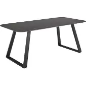 Ebuy24 Antalya Esstisch 90x180cm schwarz.