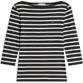 Tommy Hilfiger Bluse New Cody WW0WW40589 Schwarz Slim Fit