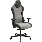 Topstar Bürostuhl SITNESS RS X, mit Armlehnen, 3D-Punktsynchron-Mechanik, Kopfstütze, Flachsitz, Stoffbezug dunkelgrau/hellgrau