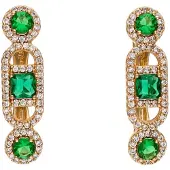 Faina Women Huggie Earrings in Rose Gold Green | Gr.: onesize