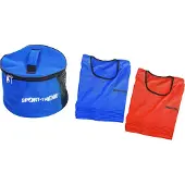 Sport-Thieme Kennzeichnungswesten-Set "Stretch Premium", Jugendliche, Rot/Blau