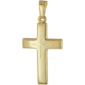 Trendor 21161 Kreuz-Anhänger 585 Gold (14 Karat) 21 mm