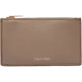 Calvin Klein Geldbörse Foil Logo Top Zip Cardcase LV04F1090G Beige
