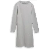 Tom Tailor Damen Cosy Kleid mit Stehkragen, grau, Meliert, Gr. 42