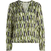 Cartoon Casual-Bluse mit Muster in Green/Blue | Gr.: 40