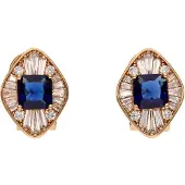 NAEMI Women Earrings in Rose Gold Navy | Gr.: onesize