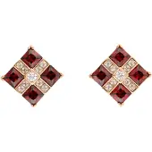 NAEMI Women Earrings in Rose Gold Red | Gr.: onesize