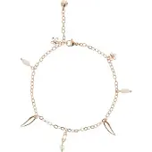 NAEMI Women Anklet in Rose Gold Green | Gr.: onesize