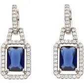 NAEMI Women Earrings in Silver Navy | Gr.: onesize