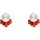 Faina Women Earrings in Red White | Gr.: onesize