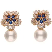 NAEMI Women Earrings in Gold White | Gr.: onesize