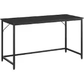 Vasagle Schreibtisch Computertisc 135 x 60 x 76cm schmaler Bürotisch schwarz