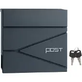 Songmics Briefkasten, abschließbar, mit Zeitungsfach GMBB35051G02