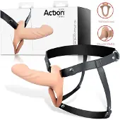 Action StrapOn S - umschnallbarer, hohler Dildo (naturfarben)