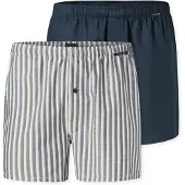 Schiesser Herren Web-Boxershorts, 2er Pack - Webware, Baumwolle