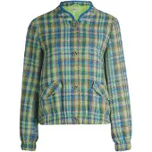 Cartoon Blazer-Jacke kariert in Green/Blue | Gr.: 46