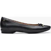 Clarks Candra Licht schwarze Lederschuhe