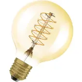 Osram Dimmbare LED-Lampen, Vintage-Edition, 37 Watts Ersatz, E27, G80, 2200 Kelvin, Warm Comfort Light, Klares Glas, single Pack