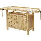 Holzmann Hobelbank WB138C inkl. 4 Bankhaken und Haltestäbe