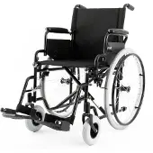 Arvo Ergonomischer Rollstuhl Basic Schwarz aus Aluminium, 18 kg, 107x63x92 cm