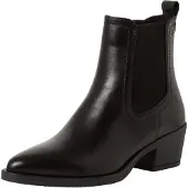 Tamaris Chelseaboots, Blockabsatz, Cowboy Stiefelette, Westernstiefelette mit Gummizug