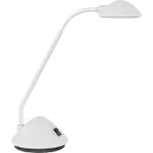 MAUL Tischleuchte MAULarc LED 3.000 K Standfuß weiß