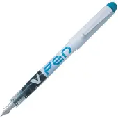 Pilot Einweg-Fllhalter V-Pen, Federbreite: 0,4 mm, olivgrn