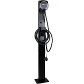 Wallbox Standfuß für Pulsar Plus – Metall-Montagepfosten für 1 Ladestation, wetterfest & pulverbeschichtet, 149 cm Höhe, schwarz
