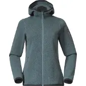Bergans Sweatjacke Kamphaug Knitted Hoodie Damen Grey Sage-L