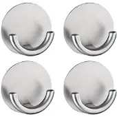 Wenko Wandhaken Rondo matt 4er Set Edelstahl, Wandhaken Mod. Rondo matt 4er Set Edelstahl | Gr.: onesize