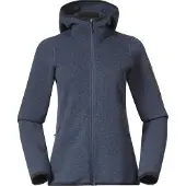 Bergans Sweatjacke Kamphaug Knitted Hoodie Damen Granite Blue-L