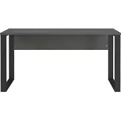 Germania Schreibtisch "Adrano", grau (graphit, schwarz, schwarz, graphit), B:150cm H:74cm T:60cm, Tische, Schreibtisch, mit vorderer Blende, Breite 150 cm, Made in Germany