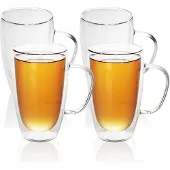 Intirilife 4x Thermo Glas in 400 - 500ml