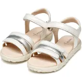 Geox Sandale "J SANDAL HAITI GIRL", Glitzersandale, Klettschuh im Metallic Look