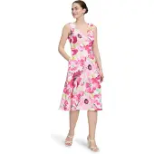Vera Mont Cocktailkleid "Damen mit Blumenprint" Nahttasche Cut-Outs
