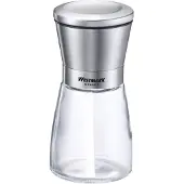 Westmark Gewürzmühle Edelstahl, 190 ml, Elegante Tischmühle ohne Mahlreste auf dem Tisch, 1 Streuer