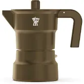 PEZZETTI Italienische Kaffeemaschine – – SOLIDEXPRESS – Aluminium – 3 Tassen – Khaki