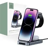 Tech-Protect Qi15W-A26 3In1 Drahtloses Ladegerät Schwarz