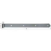 GAH Alberts Ladenband Breite 60 mm Länge 1200 x 60 mm Stärke 8 mm Stahl feuerverzinkt Ø 20 mm abgerundet