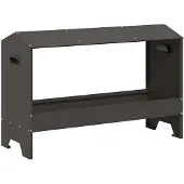 vidaXL Hühnerfütterungsrinne Schwarz 81 x 32 x 53,5 cm