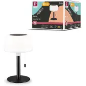 Paulmann LED-Solar-Tischlampe Bartja, schwarz, IP44 dim dimmbar, schwarz, für Wohn- / Esszimmer, Kunststoff, Modern, Solarleuchten