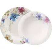 Villeroy & Boch Geschirr-Set "Tafelservice Mariefleur Gris Basic 12er Set bunt"
