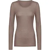 Mey Langarm-Shirt Serie Wool Love Deep Taupe | Größe 42/44