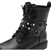 Marco Tozzi Damen Stiefeletten zum Schnüren mit weichem Innenfutter Blockabsatz,