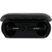 GUESS Elongated Metallic Printed Logo - TWS Bluetooth-Kopfhörer + Ladetasche (schwarz)