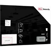 Allboards Glasboard 90x60 cm, SCHWARZ