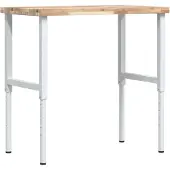 vidaXL Werkbank 100x60x(73-99,5) cm Massivholz Akazie Rechteckig