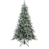 Evergreen künstlicher Weihnachtsbaum Fichte Frost grün/weiß 180 cm ohne Lichterkette