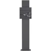 ML-Design Standbriefkasten mit Zeitungsfach Anthrazit-Schwarz Marmoroptik